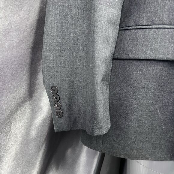 Lauren Ralph Lauren Mens Suit Jacket 50R Black Label Blazer Gray Wool Blend Prom - Picture 6 of 17
